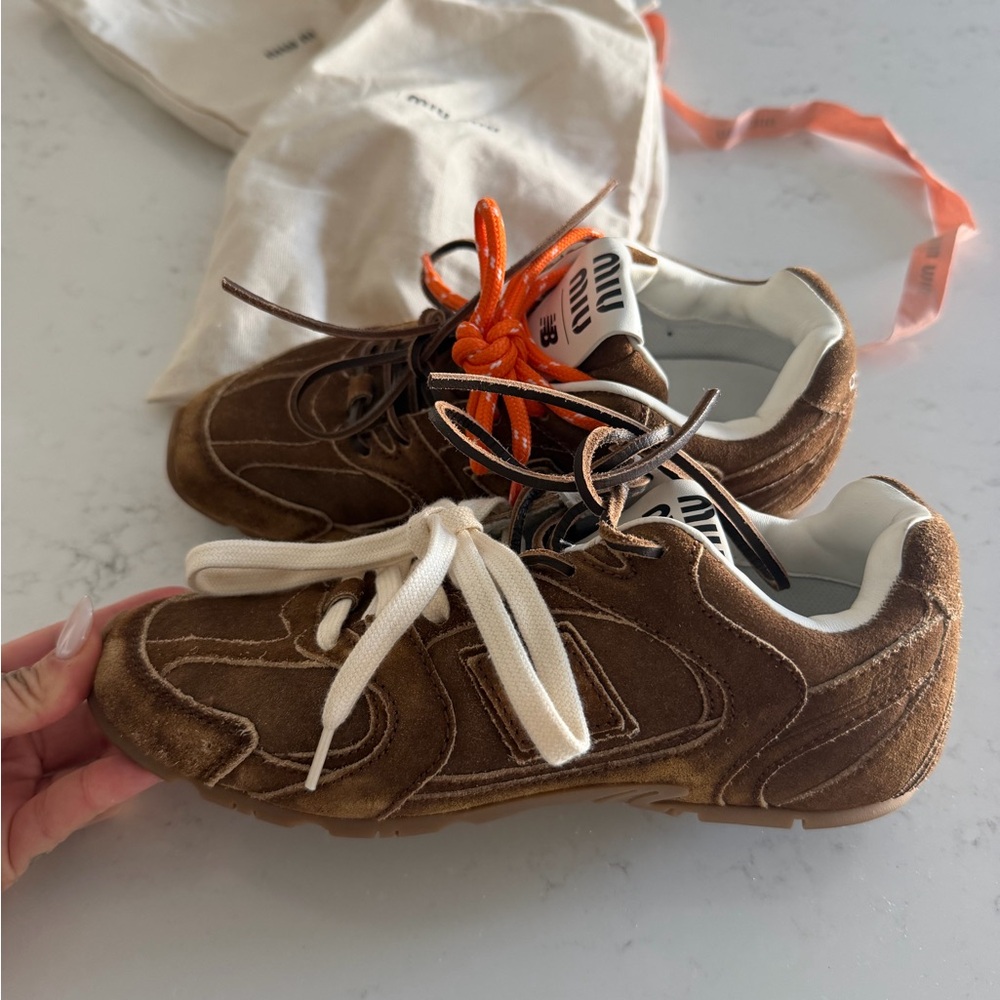 New Balance x Miu Miu 530 L Suede Sneakers